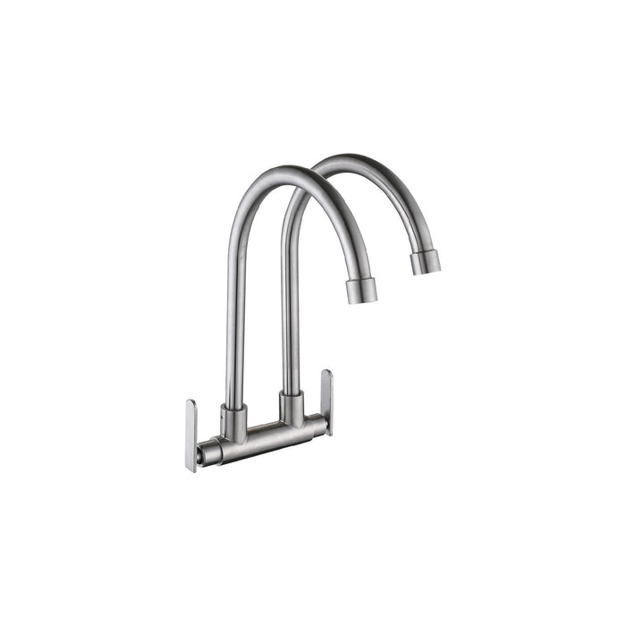 Wall Mounted Double Spout Kitchen Tap CABANA CB2544SS