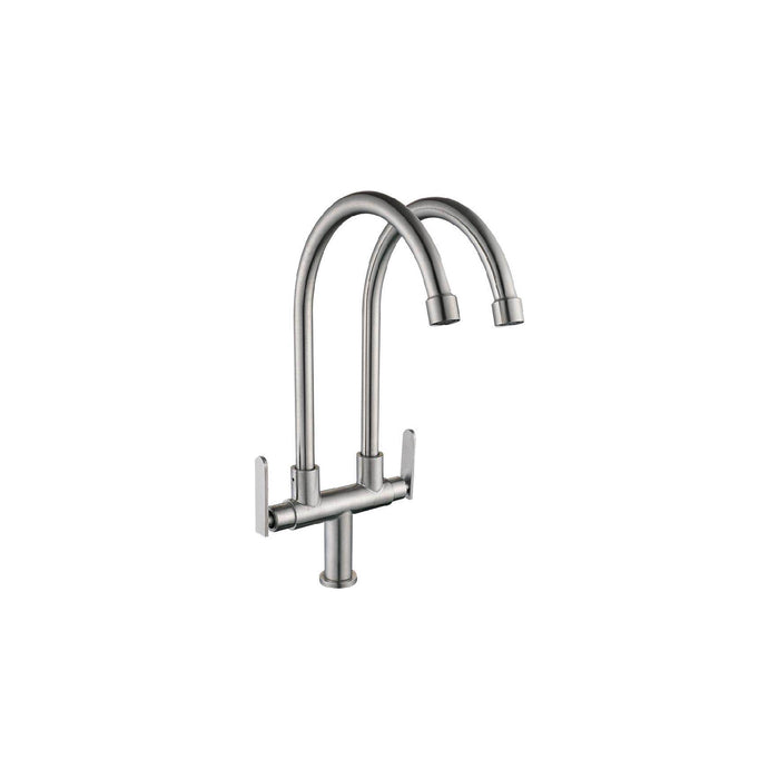 Pillar Mounted Double Spout Kitchen Tap CABANA CB2543SS