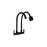 Wall Mounted Flexible Head + S/Steel Spout Kitchen Tap CABANA CB2542SS-BL