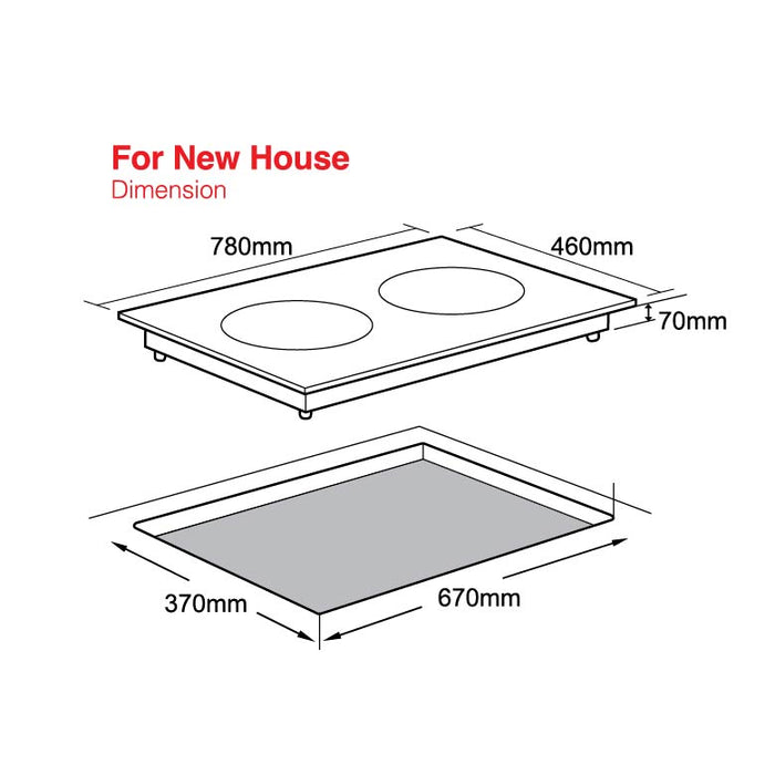 2 in 1 Hybrid Smart Gas Hob Senz SZ-GI668