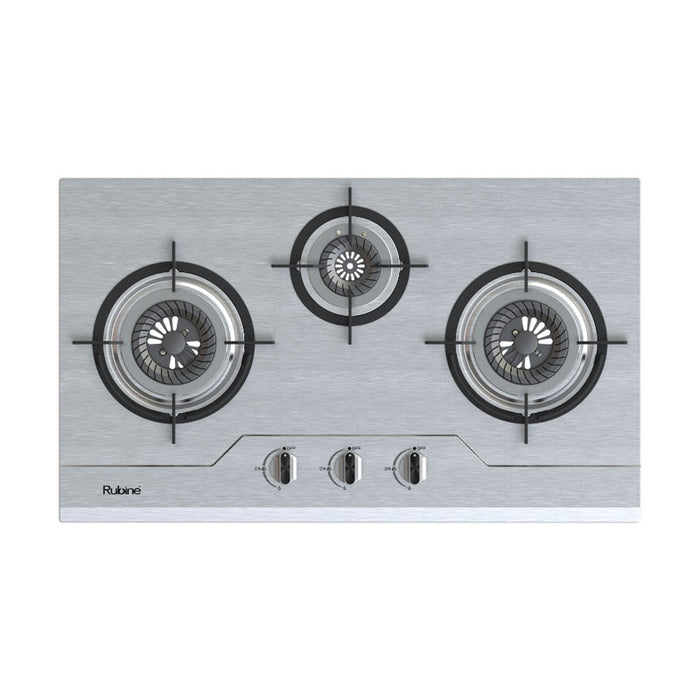 Rubine Gas Hob Glass RGH-CALDO3B-SS