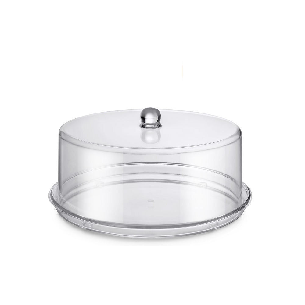 Clear Plastic Mini Cake Plate with Stand and Dome Cover-5 Count – Posh  Setting