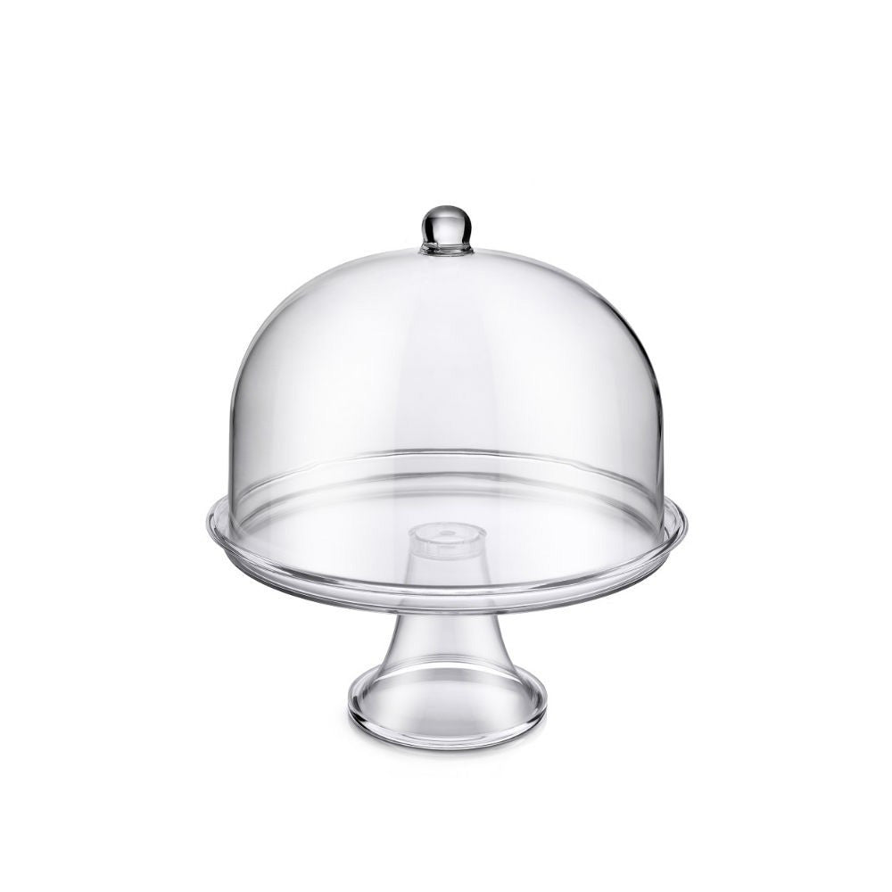 Shop Lihan Glass Cake Stand With Glass Dome Cover | Dragon Mart UAE